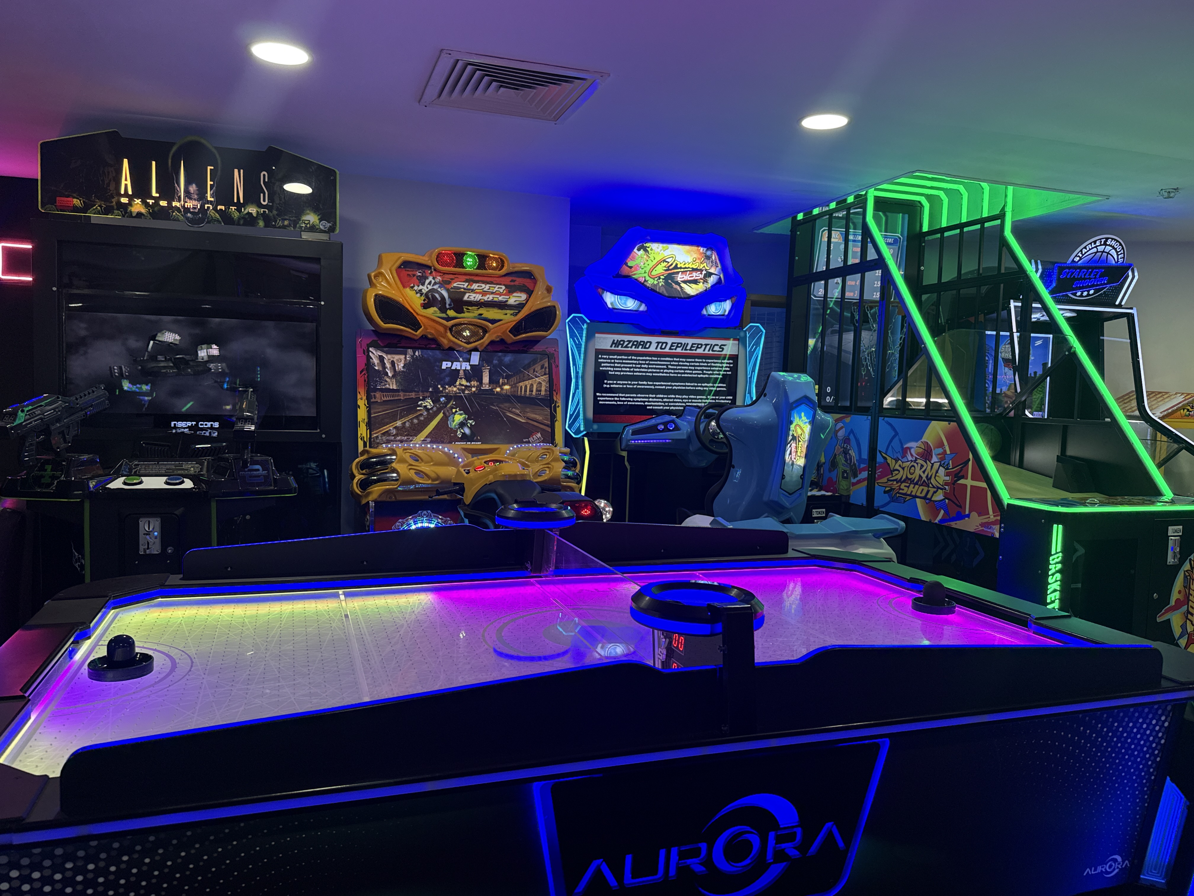 Arcade machines at Green Nature Arcade in Marmaris
